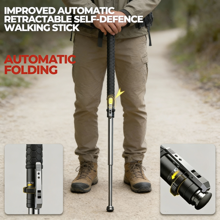Kalsten | Automatic Hiking Walking Stick Safety Trekking Pole with LED Light