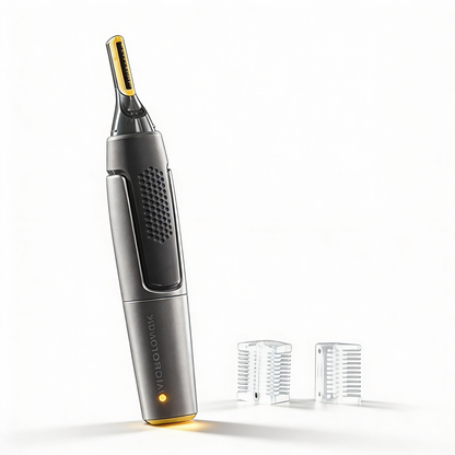 Karnz | Professional Ultra-thin Precision Trimmer | Titanium-Stainless Steel Blades | Integrated LED Light | Micro-Oscillation Technology | For Nose, Ears & Contours