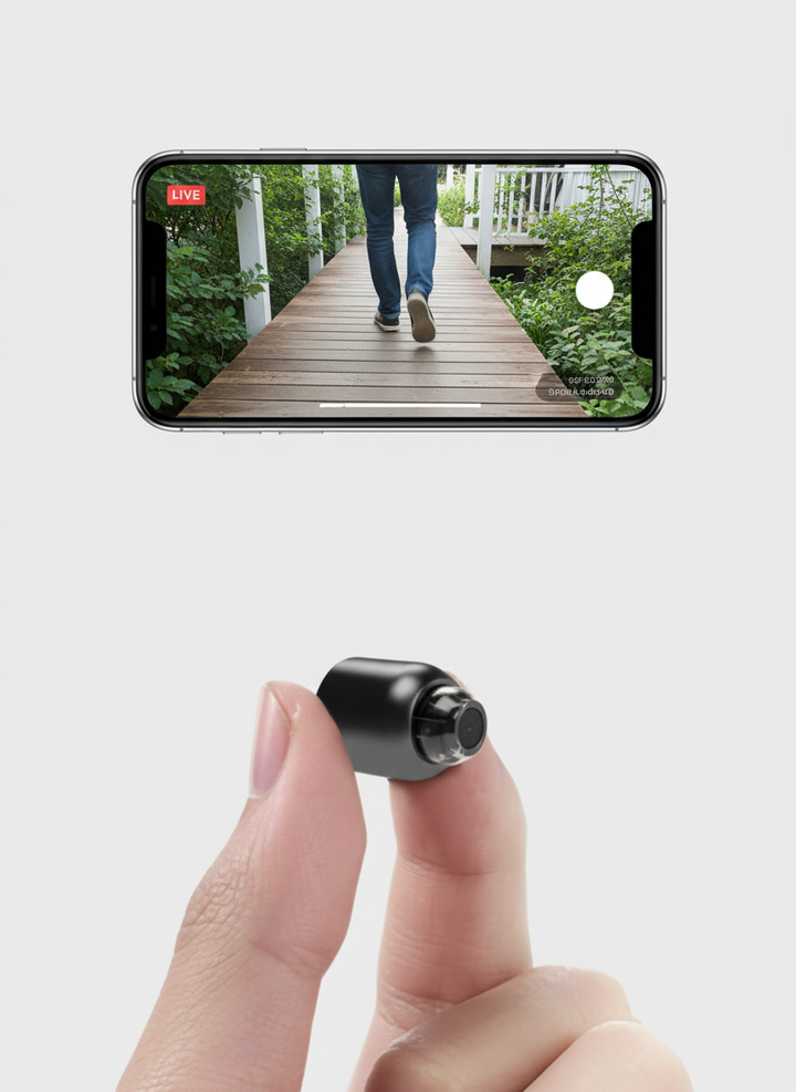 Kalsten | 2-Pack Mini WiFi Security Camera | 1080P HD, 140° Wide-Angle, Night Vision, Motion Detection (32GB SD Included)