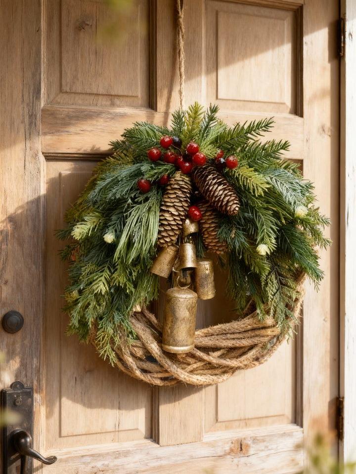 Handmade Winter Door Wreath