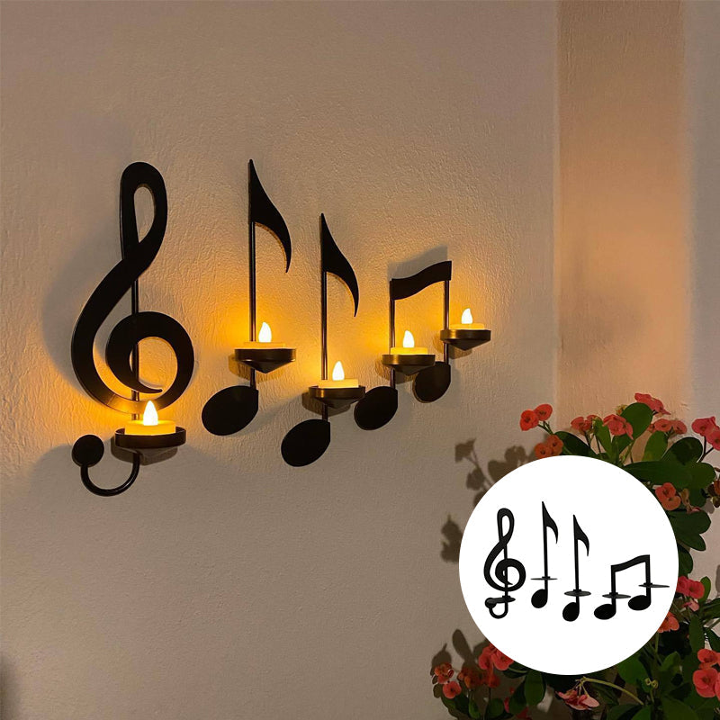 Black Musical Note Wall Light | Kalsten