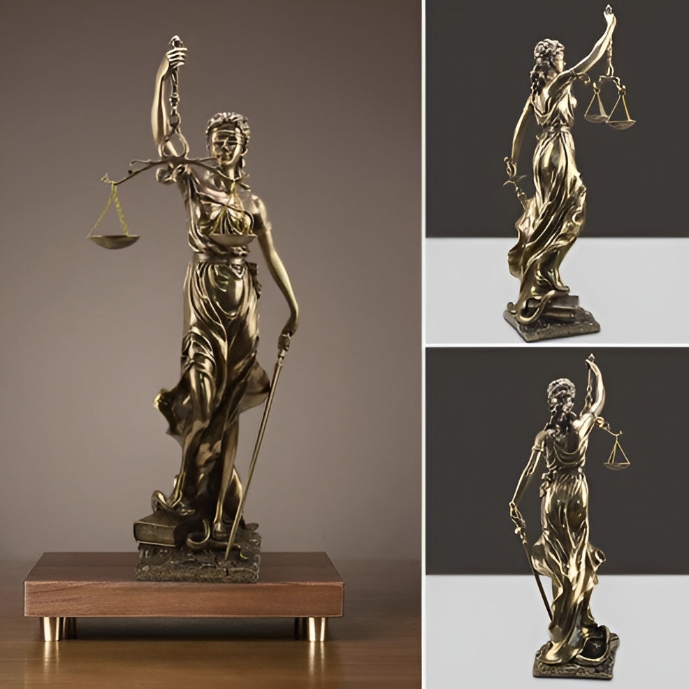 Statue of the Goddess of Justice – An elegant decorative sculpture of Justitia | Karnz