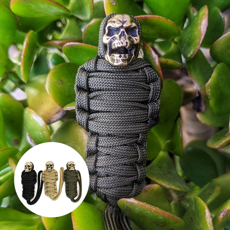 Kalsten | Paracord Keychain Mummy Brass Skull