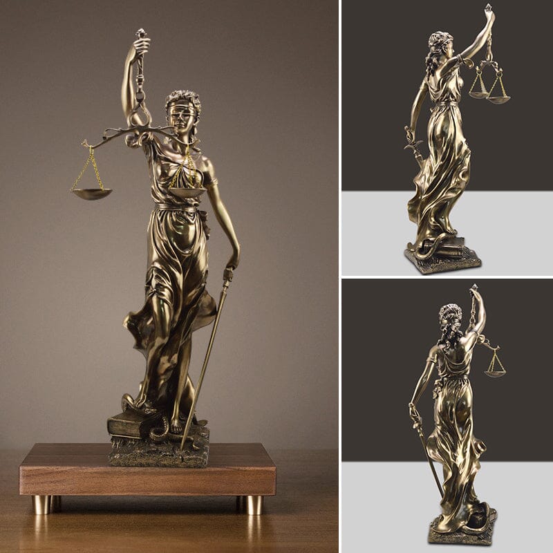 Decorative statue of the goddess of justice