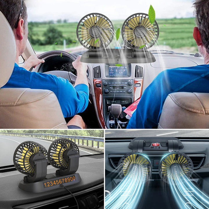 Double head car cooling air circulation fan | Kalsten