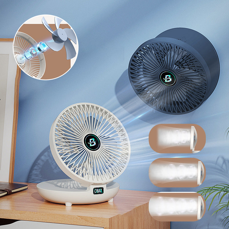 Portable Mini Desktop Fan, USB Rechargeable Adjustable Wall-Mount Fan | Kalsten