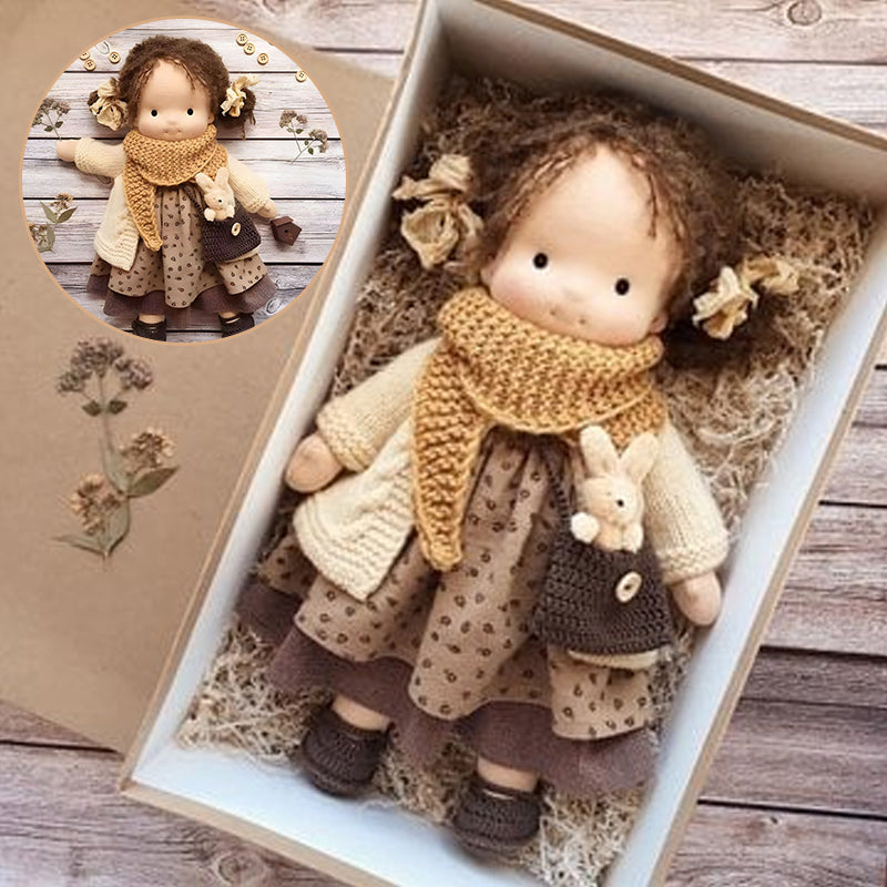 Brehn | Handcrafted Waldorf Doll | Natural Materials & Pollutant-Free | Educational Fabric Toy | Hypoallergenic & Organic Quality | 30cm Cuddly Doll