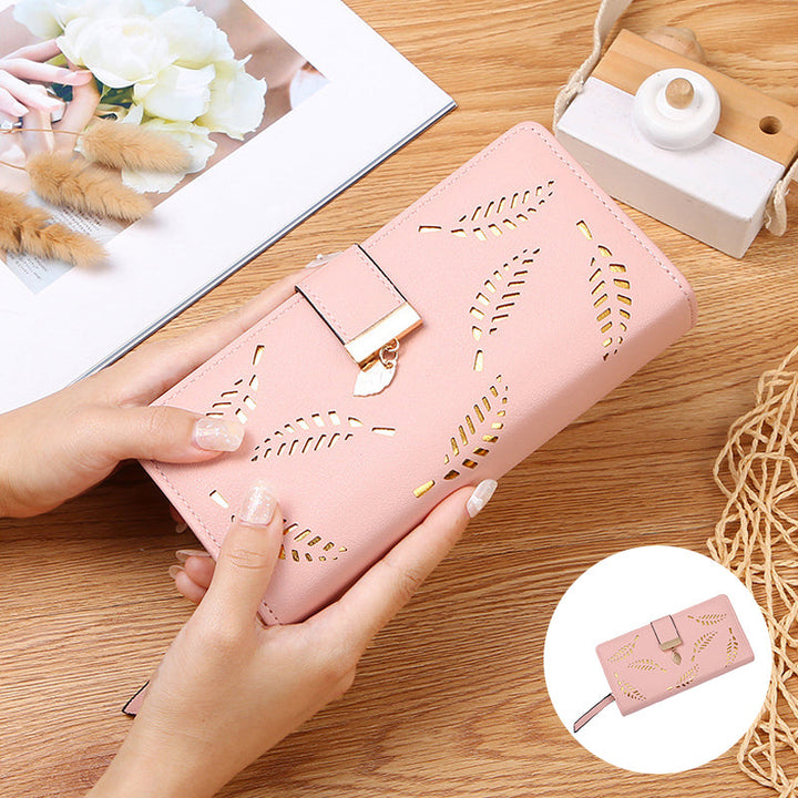 Kalsten | Long wallet for women with leaf pattern