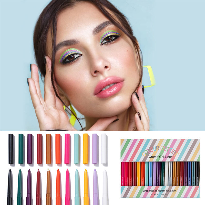 20 PCS Colored Eyeliner Pencil Set | Kalsten