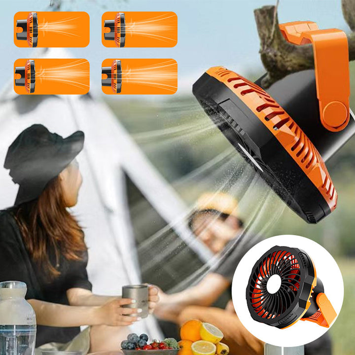 Portable camping fan with LED light | Kalsten