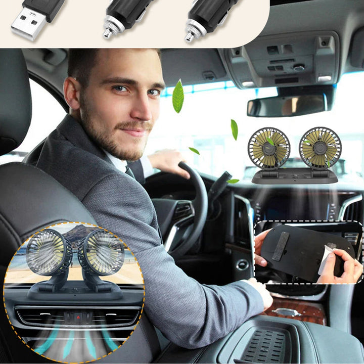 Double head car cooling air circulation fan | Kalsten