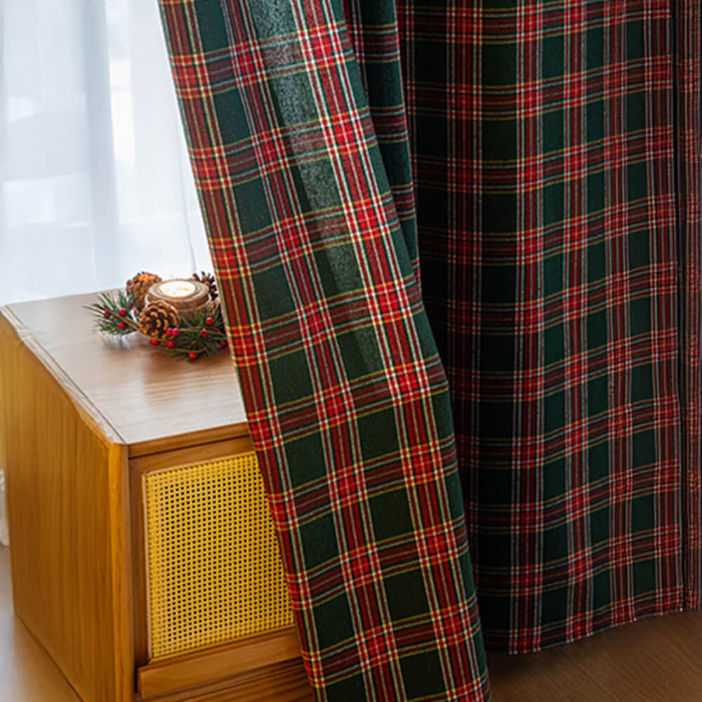 Classic Checked Winter Curtains