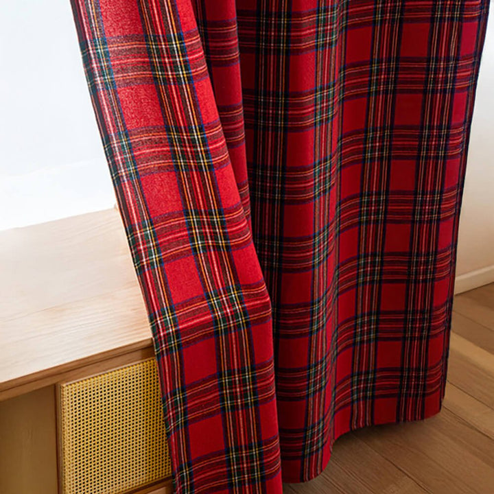 Classic Checked Winter Curtains