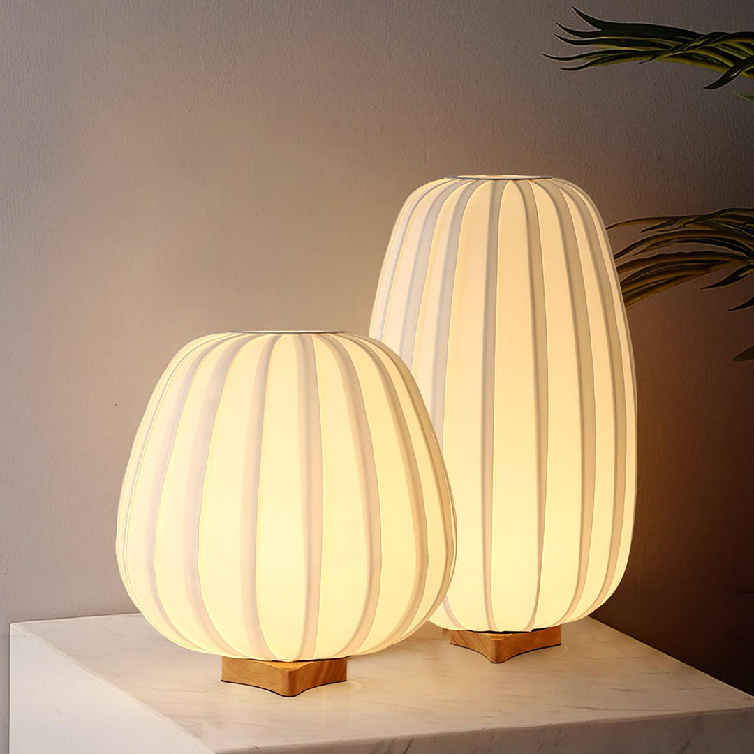 Minimalist Table Lamp with Bamboo Base | Kalsten