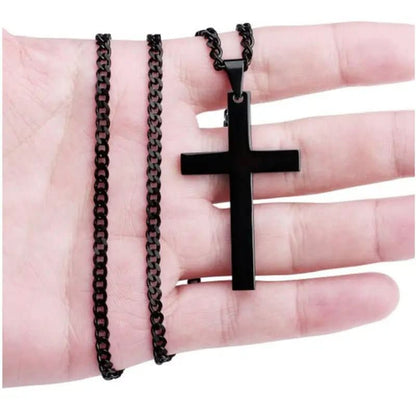 Skanto | Men's Necklace with Cross Pendant in Stainless Steel