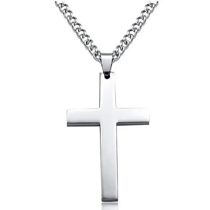 Skanto | Men's Necklace with Cross Pendant in Stainless Steel