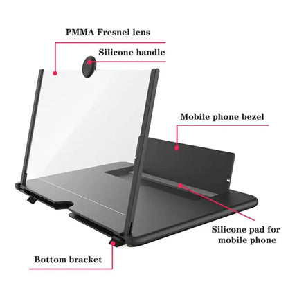 BowLift | Foldable Phone Screen Magnifier – HD for Videos