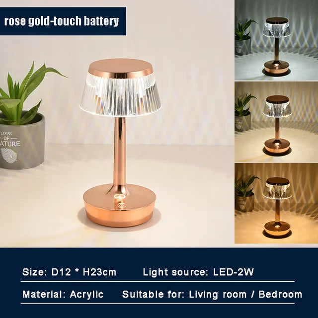 Crystal Pendant - Rechargeable Wireless Table Lamp Kalsten