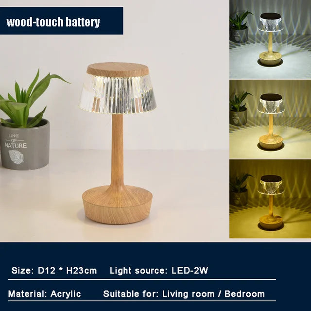 Crystal Pendant - Rechargeable Wireless Table Lamp Kalsten