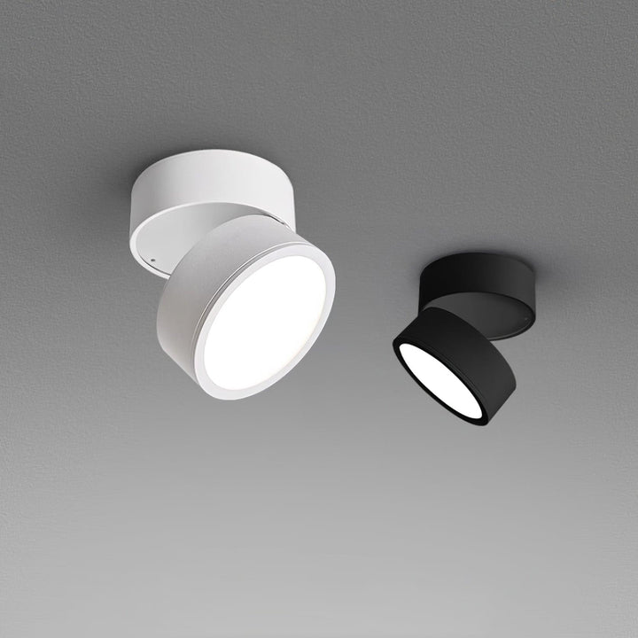 Ceiling Lamp Aluminum 3.9 in Adjustable Black White Home Gallery Spotlight Warm White 7W LED | Kalsten