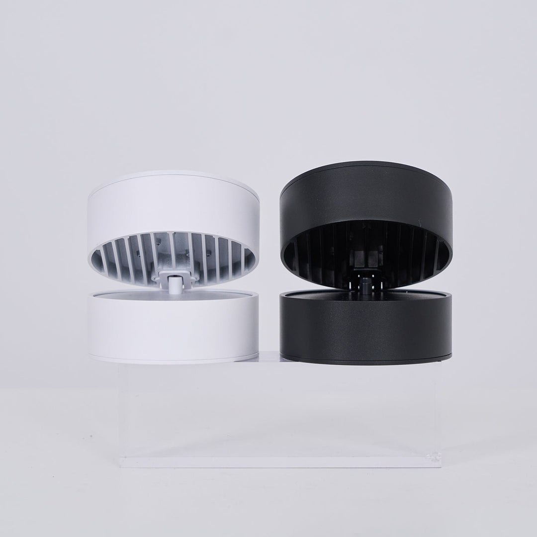 Ceiling Lamp Aluminum 3.9 in Adjustable Black White Home Gallery Spotlight Warm White 7W LED | Kalsten