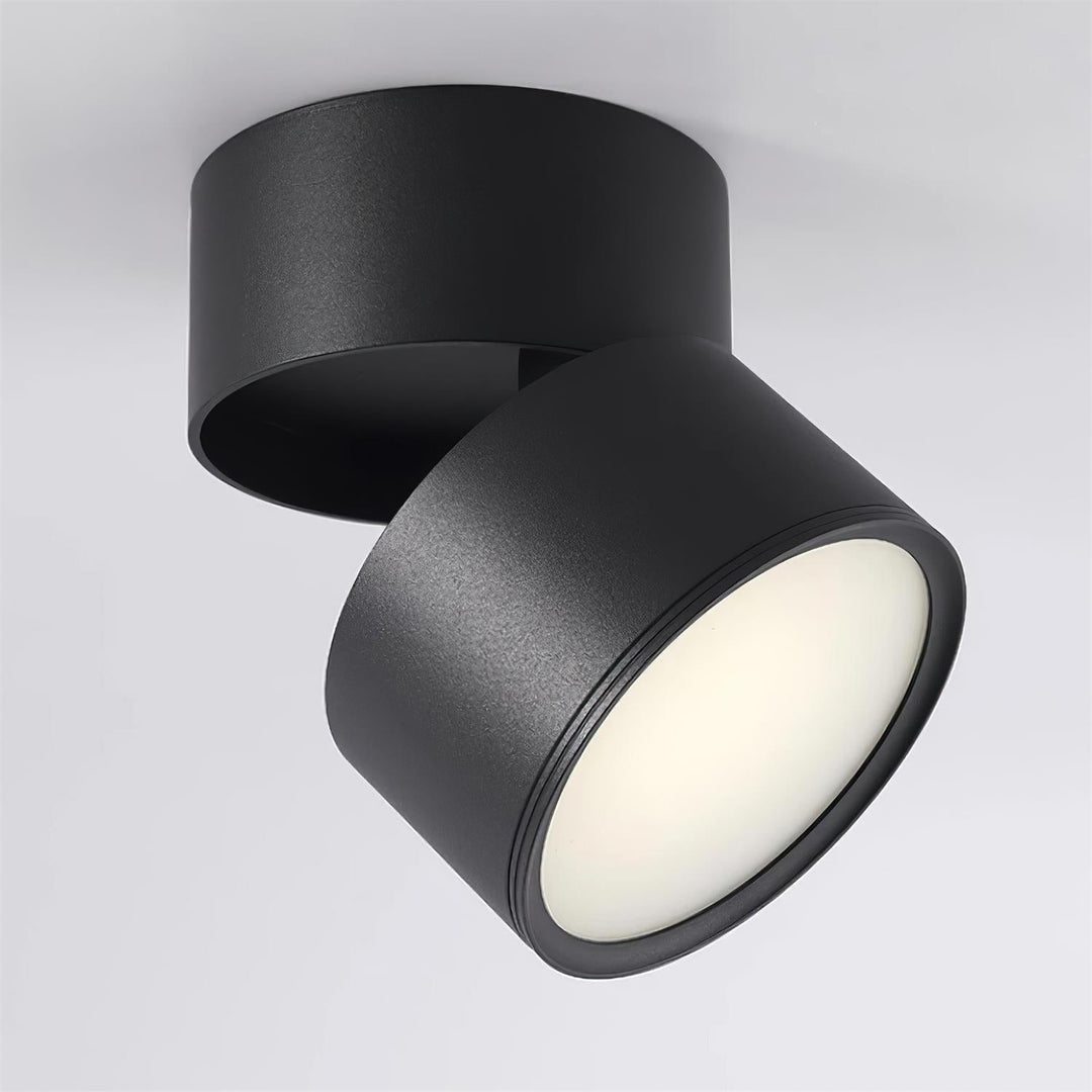 Ceiling Lamp Aluminum 3.9 in Adjustable Black White Home Gallery Spotlight Warm White 7W LED | Kalsten