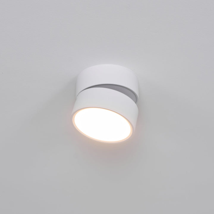 Ceiling Lamp Aluminum 3.9 in Adjustable Black White Home Gallery Spotlight Warm White 7W LED | Kalsten