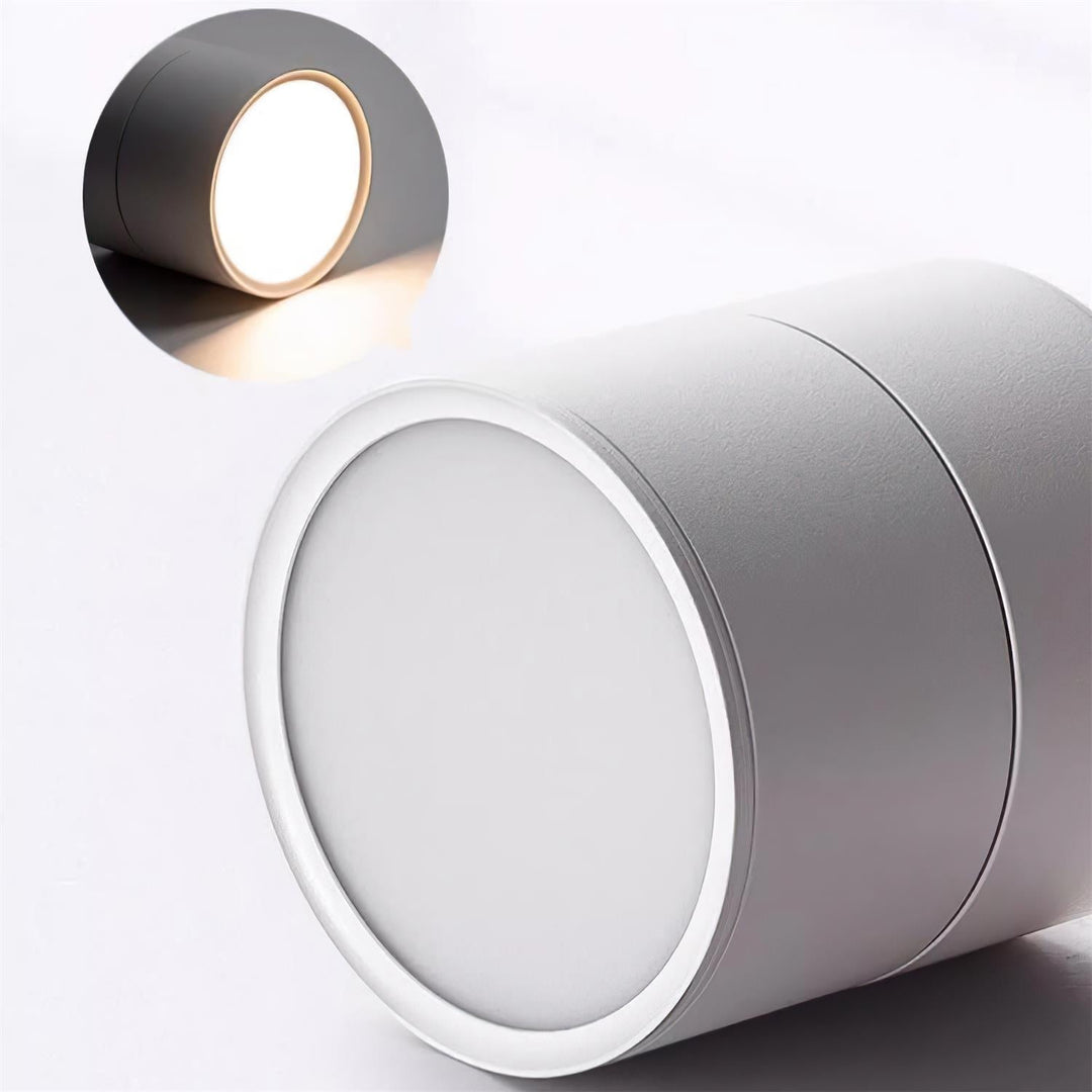 Ceiling Lamp Aluminum 3.9 in Adjustable Black White Home Gallery Spotlight Warm White 7W LED | Kalsten