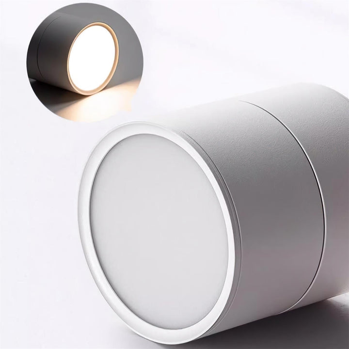 Ceiling Lamp Aluminum 3.9 in Adjustable Black White Home Gallery Spotlight Warm White 7W LED | Kalsten