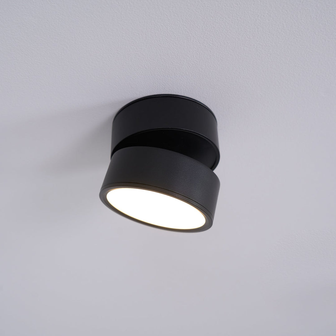 Ceiling Lamp Aluminum 3.9 in Adjustable Black White Home Gallery Spotlight Warm White 7W LED | Kalsten