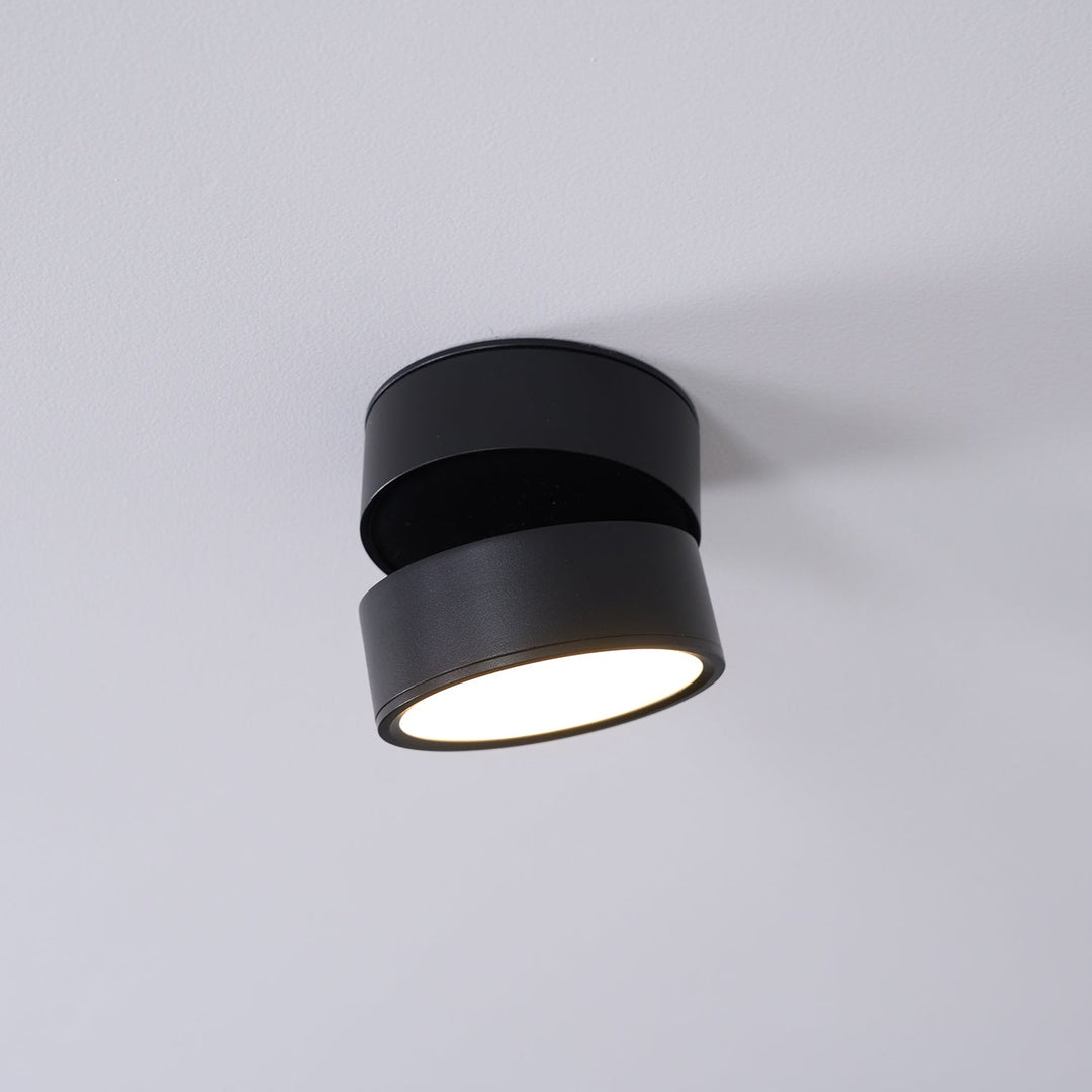 Ceiling Lamp Aluminum 3.9 in Adjustable Black White Home Gallery Spotlight Warm White 7W LED | Kalsten