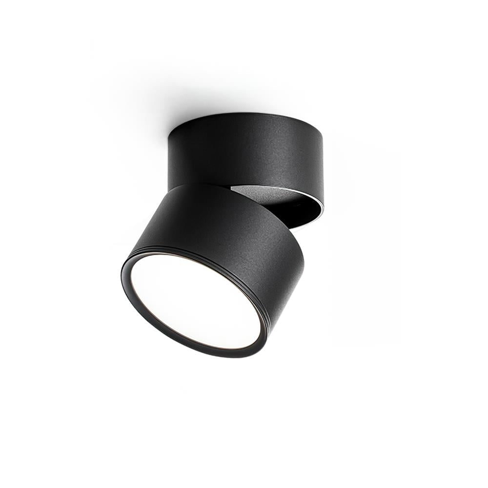 Ceiling Lamp Aluminum 3.9 in Adjustable Black White Home Gallery Spotlight Warm White 7W LED | Kalsten