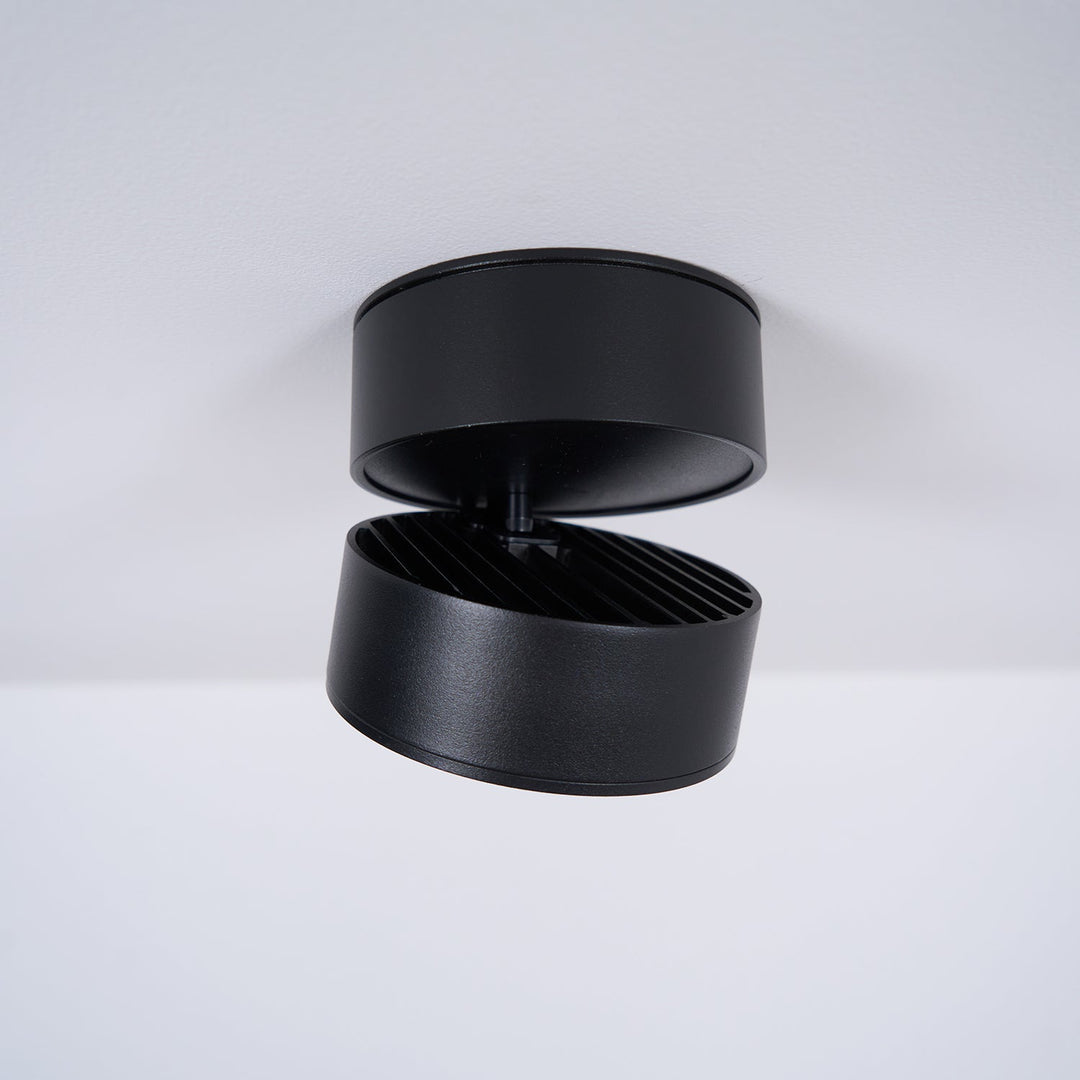 Ceiling Lamp Aluminum 3.9 in Adjustable Black White Home Gallery Spotlight Warm White 7W LED | Kalsten