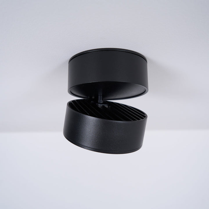 Ceiling Lamp Aluminum 3.9 in Adjustable Black White Home Gallery Spotlight Warm White 7W LED | Kalsten