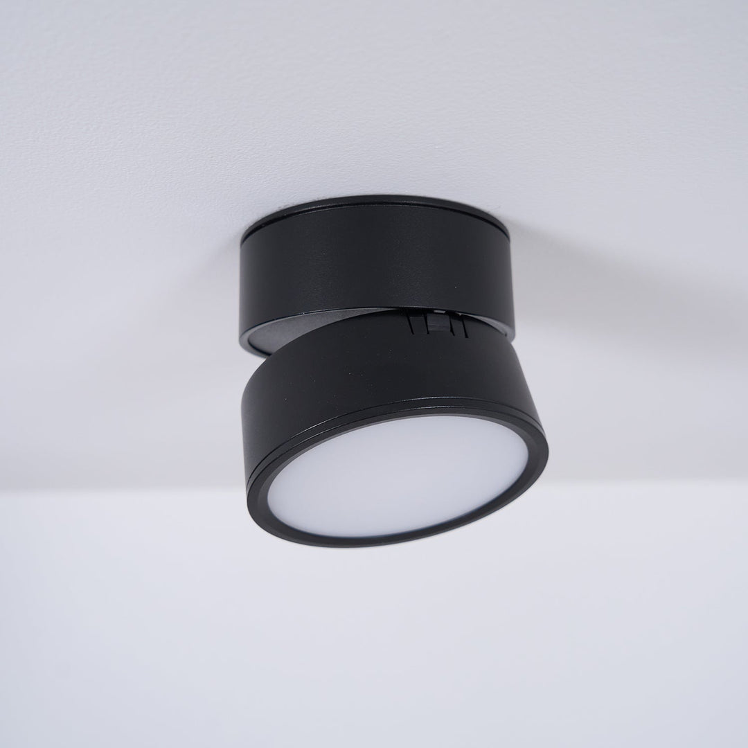 Ceiling Lamp Aluminum 3.9 in Adjustable Black White Home Gallery Spotlight Warm White 7W LED | Kalsten