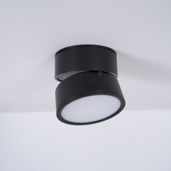 Ceiling Lamp Aluminum 3.9 in Adjustable Black White Home Gallery Spotlight Warm White 7W LED | Kalsten