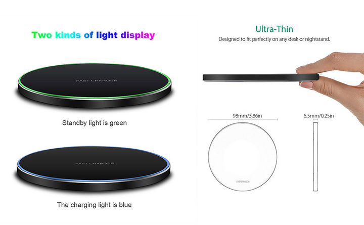 Kalsten | 30W Fast Wireless Charging Pad | Premium USB C Charging Cable MagSafe Charger for Apple iPhone, Samsung & Android - Fast Wireless Charging Pad
