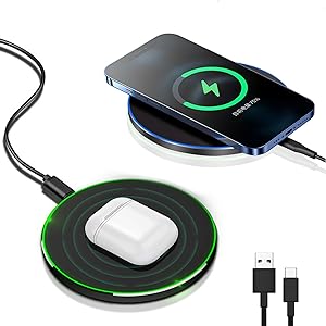 Kalsten | 30W Fast Wireless Charging Pad | Premium USB C Charging Cable MagSafe Charger for Apple iPhone, Samsung & Android - Fast Wireless Charging Pad