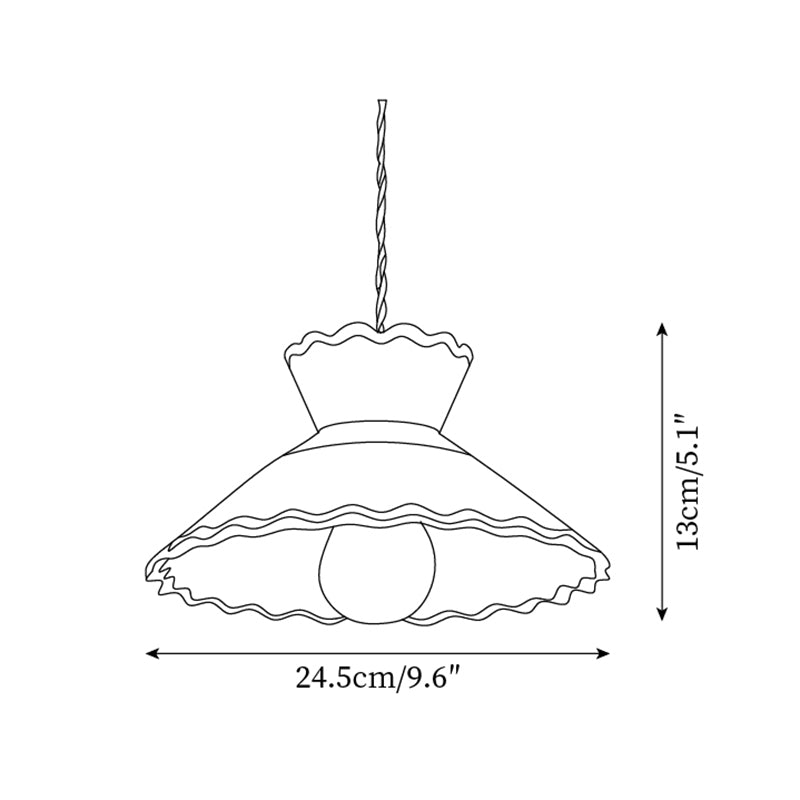 Pendant Light Ceramic 9.6 in Cream Vintage Dining Room Kitchen Island Hanging Ceiling Lamp | Kalsten