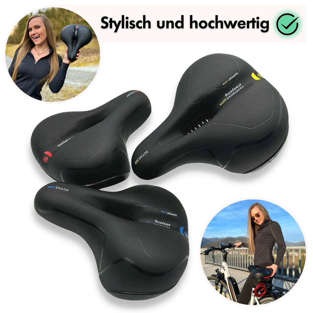 Sandsberg | CloudComfort Pro Bicycle Saddle | Pressure-Relieving Memory Foam | Black