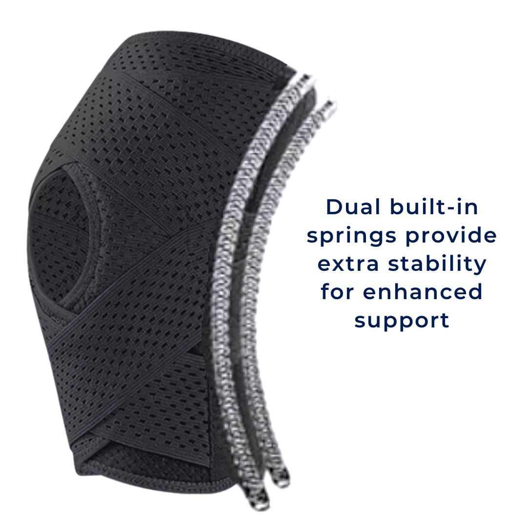 FlexGuard Knee Pads | with Support Compression Springs and Tension Strap - for Stability - Pain Relief and Protection Kalsten