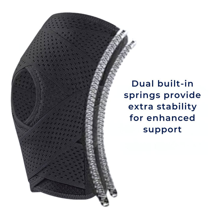 FlexGuard Knee Pads | with Support Compression Springs and Tension Strap - for Stability - Pain Relief and Protection Kalsten