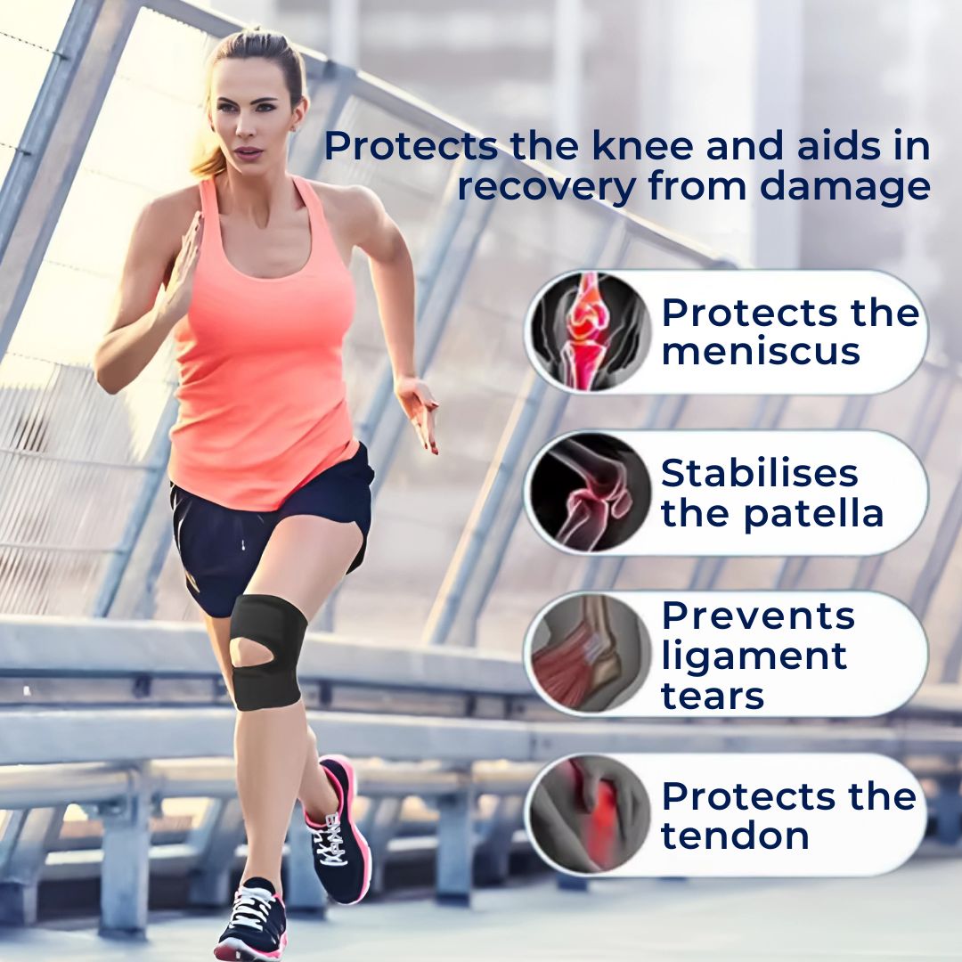 FlexGuard Knee Pads | with Support Compression Springs and Tension Strap - for Stability - Pain Relief and Protection Kalsten