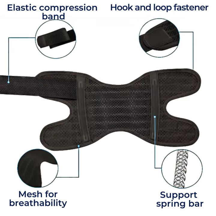FlexGuard Knee Pads | with Support Compression Springs and Tension Strap - for Stability - Pain Relief and Protection Kalsten