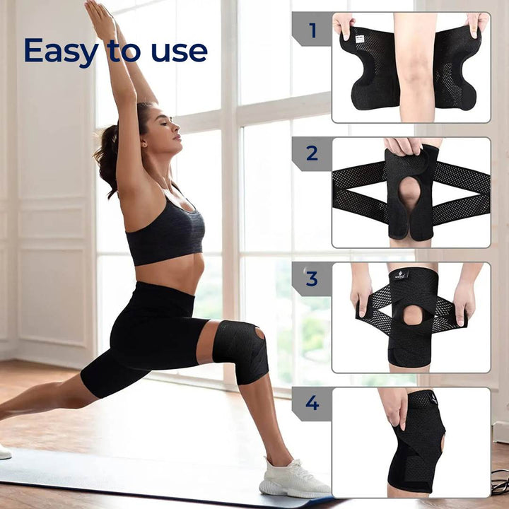 FlexGuard Knee Pads | with Support Compression Springs and Tension Strap - for Stability - Pain Relief and Protection Kalsten