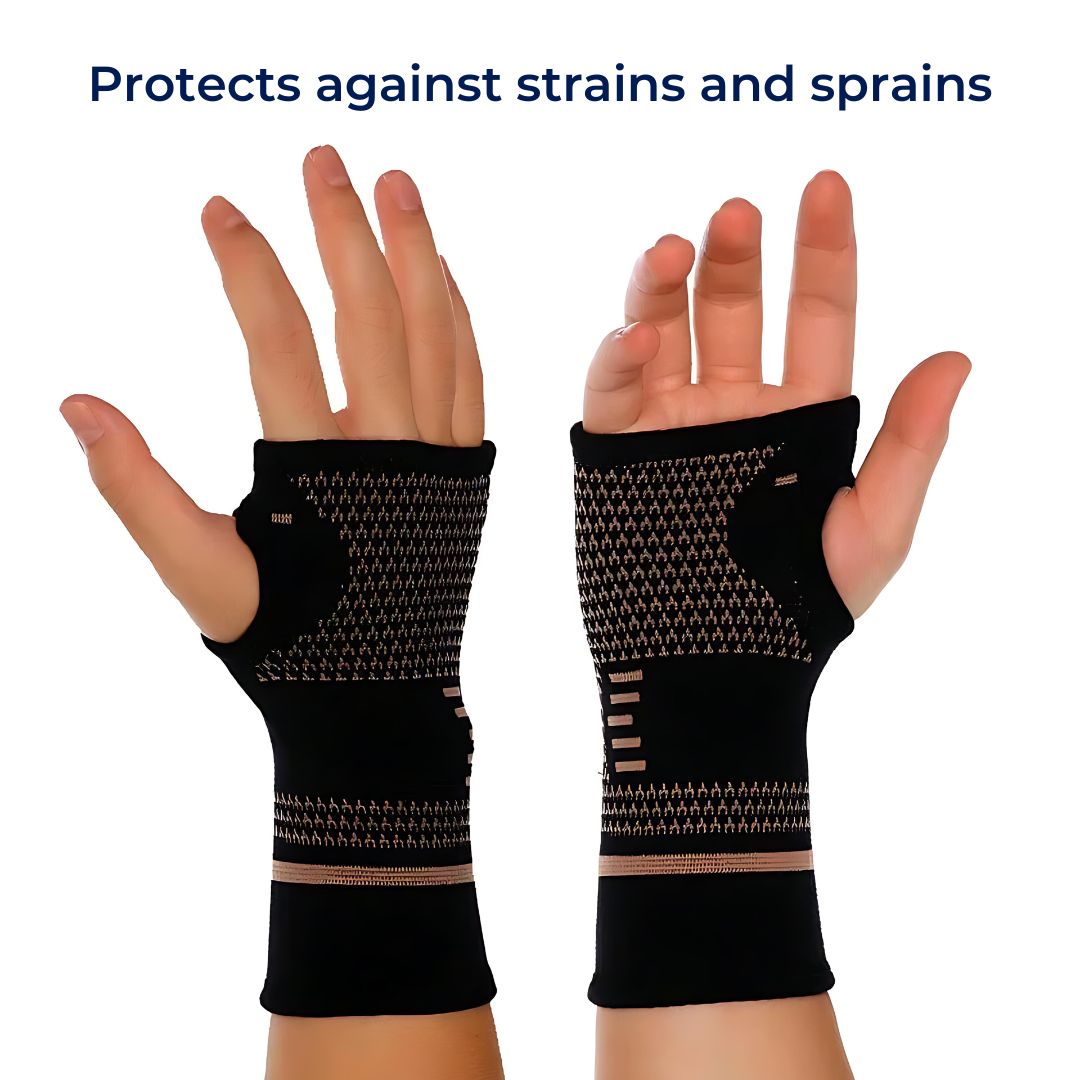 Skanto | FlexSupport Wrist Brace with Heat Pad for Back Pain – Breathable Support for Injuries, Chronic Pain, and Post-Surgery Rehabilitation