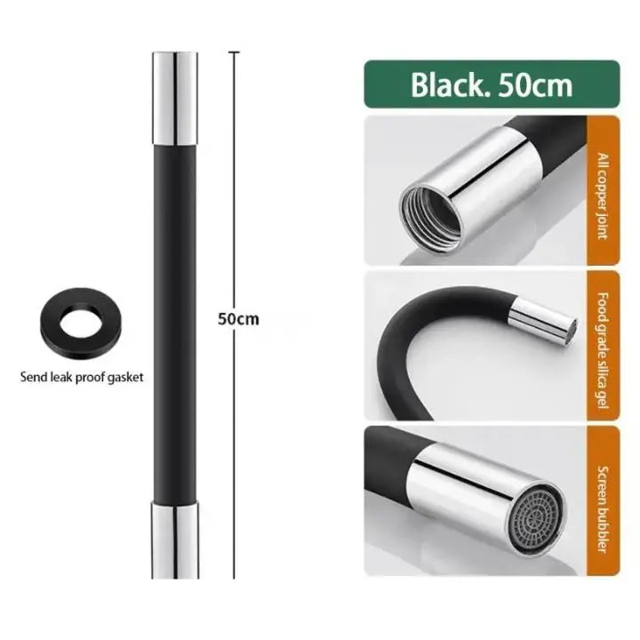 Kalsten | Flexible faucet extension – 50cm 360° swivel & water-saving