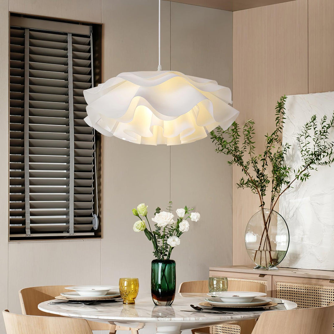 Flower Shaped White Drop light Pendant Lamp | Kalsten