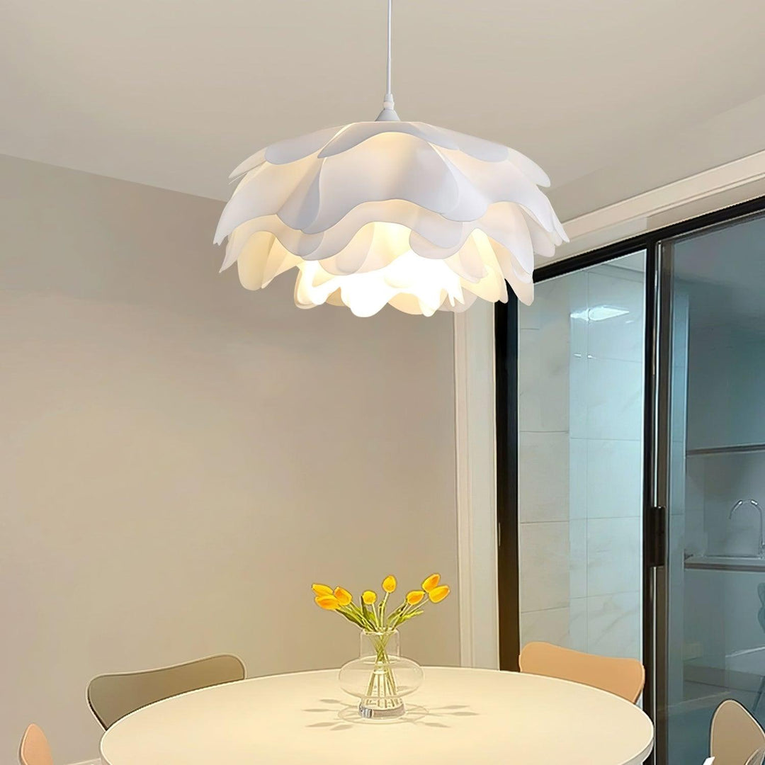 Flower Shaped White Drop light Pendant Lamp | Kalsten