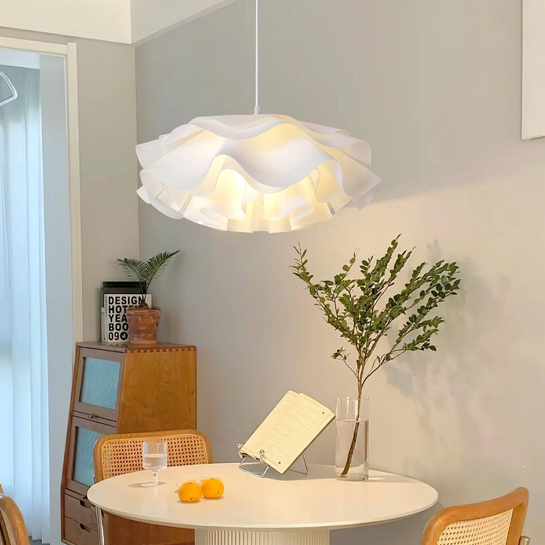 Flower Shaped White Drop light Pendant Lamp | Kalsten
